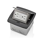 Leviton PFGF1-MB Pop-Up Floor Box W/15A Gfci Black