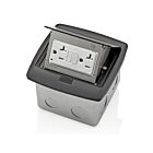 Leviton PFGF2-MB Pop-Up Floor Box W/20A Gfci Mblack