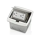 Leviton PFTR2-BN Pop-Up Floor Box W/20A Tamper-Resistant Receptacle Brushed Nickel
