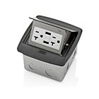 Leviton PFUS2-MB Pop-Up Floor Box W/20A Duplex Usb Black