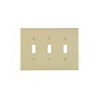 Leviton PJ3-I Wallplate 3 Gang Ivory Pb1/25/100