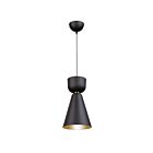 Artcraft Tempo SC13290BK Matte Black and Brass Cone Pendant