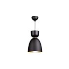 Artcraft Tempo SC13291BK Matte Black and Brass Cylinder Pendant