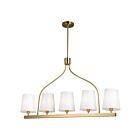 Artcraft Rhythm SC13336BG 5-Lights Brushed Gold 300W Island Pendant