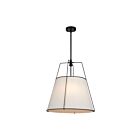 Artcraft SC13364BK Pullman 4-Lights 160W Black and Brass Rod Pendant