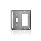 Leviton SS126-40 Stainless Steel C-Series 302-304 2G Standard 1-Toggle 1-Decora Weather-Proof