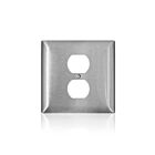 Leviton SS748-40 Stainless Steel C-Series 302/304 2-Gg Standard 1-Duplex Wallplate