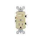 Leviton T5225-I Ivory Combo Switch/Receptacle