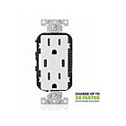 Leviton T5635-W 15A Tamper-Resistant Receptacle Usb Type Cc Charger