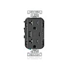 Leviton T5833-E Eb Combination Duplex Receptacle Type Ac Usbpt Charger 20A125V
