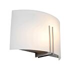 Access Lighting Prong 20447-BS-WHT 2 Lights Brushed Steel 120W Wall Sconce