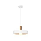 Access Lighting 23798-WH-WGN Slate 1-Light Incandescent 60W White with Wood Grain Pendant