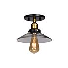 Access Lighting The District 24001LEDDLP-BGL-CLR Black and Gold 5W LED Semi-Flush