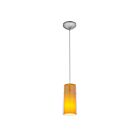 Access Lighting Glass`n Glass Cylinder 28033-3C-BS-CLAM Brushed Steel 10W LED Pendant