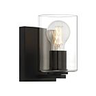 Access Lighting 62580LEDDLP-MBL-CLR Oslo 8W Matte Black Wall Sconce
