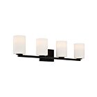 Access Lighting Sienna 62624-MBL-OPL 4 Lights Matte Black 240W LED Vanity