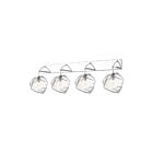 Access Lighting Boulder 63131LEDDLP-MSS-CLR 4 Lights Mirrored Stainless Steel 18W LED Vanity