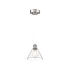 Access Lighting Port Nine Martini 63140LEDDLP-BS-CLR 1-Light 9W Brushed Steel Pendant