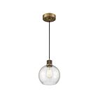 Access Lighting Port Nine Burgundy 63142LEDDLP-ABB-SDG 1-Light 9W Antique Brushed Brass Pendant