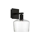 Access Lighting Port Nine 63144LEDD-MBL-CLR Matte Black 9W LED Wall Sconce