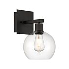 Access Lighting 63145LEDDLP-MBL-CLR Port Nine Burgundy 9W Matte Black Wall Sconce