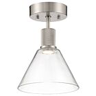 Access Lighting 63146LEDDLP-BS-CLR 9W Brushed Steel Semi-Flush Mount
