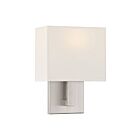 Access Lighting Mid Town 64061LEDDLP-BS-WH 1 Light Brushed Steel 8.5W LED Wall Sconce