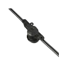 American Lighting LS2-MNS-24-48-BK Black LS2 Commercial Grade Light String, 24 E26 Non-Suspended Sockets