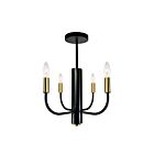 Artcraft Avalon AC10624VB 4-Lights 240W Vintage Brass Chandelier