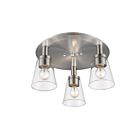 Artcraft Clarence AC10768BN 3 Lights Brushed Nickel 60W Flush Mount