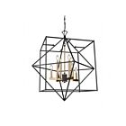 Artcraft Roxton AC11208 8-Lights Matte Black Harvest Brass 60W Chandelier