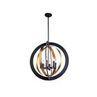 Artcraft Capri AC11236 6-Lights Dark Bronze Satin Brass 60W Chandelier