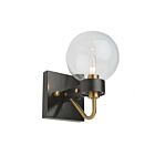 Artcraft Chelton AC11421CL Matte Black Harvest Brass 4.8W Wall Light