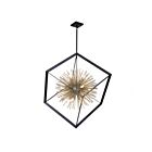 Artcraft Sunburst AC11441 12-Lights Matte Black Satin Brass 60W Chandelier