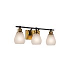 Artcraft AC11683BB Nelson 180W 3-Lights Black Bathroom Vanity