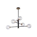 Artcraft Aurelia AC11765VB 6-Lights 120W Matte Black Chandelier