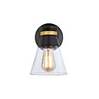 Artcraft AC11801BB Kanata 1-Light 60W Black Bath Light