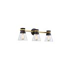 Artcraft AC11803BB Kanata 3-Lights 180W Black Bath Light