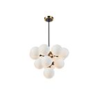 Artcraft AC11872WH Gem 13-Lights 520W Black and Brushed Brass Chandelier
