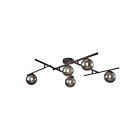 Artcraft AC11975SM Modena 5-Lights 50W Black Semi-Flush Mount