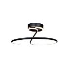 Artcraft AC6633BK Halo 25W Black Semi Flush Mount