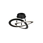 Artcraft AC7078BK Wave 24W Black LED Semi Flush Mount