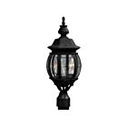 Artcraft Classico AC8363WH 3 Lights Matte Black Brass 60W Outdoor Post Light