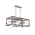Artcraft Corona CL15098 8-Lights Black Polished Nickel 60W Island Light