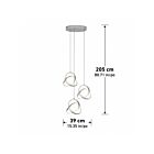 Artika PDT3-ZEC-CRJ Zephyr 3-Lights 30W Chrome Pendant