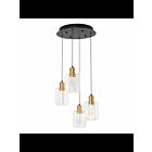 Artika Champagne Globe PDT4-CG 4-Lights Black 26W LED Pendant