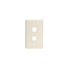 Leviton 41080-2TL 2-Port Extender Light Almond Wallplate