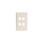 Leviton 41080-4TL 4-Port Extender Light Almond Wallplate
