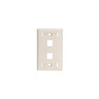 Leviton 42080-2TL 2-Port Extender Id Light Almond Wallplate