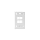 Leviton 42080-4WS 1-Gang Wallplate W/Designation